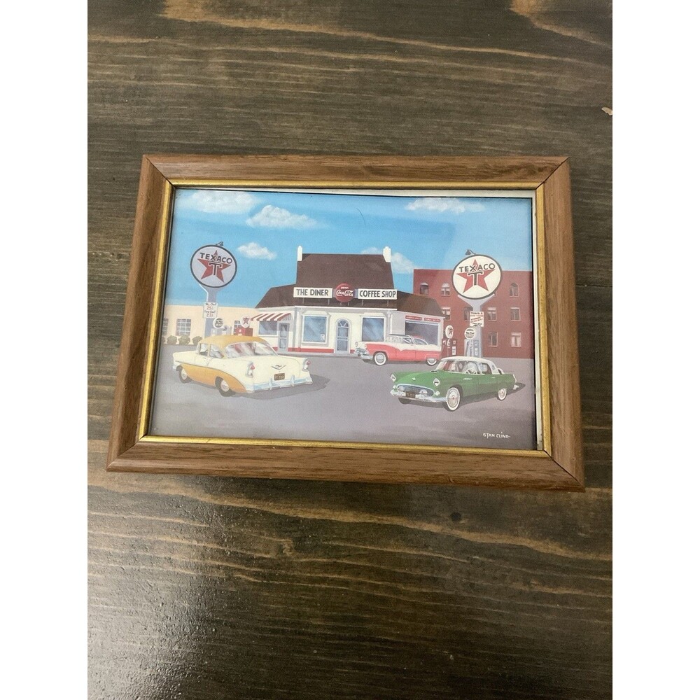 1950s  Texaco Auto Classics Framed Print by Stan Cline